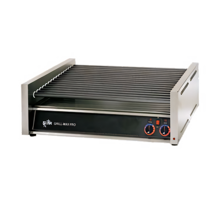 Product image #1 for Grill-Max 75SC 75-Hot-Dog Roller Grill with Duratec Non-Stick Rollers, Analog Controls, Stadium Seating, Stainless Steel