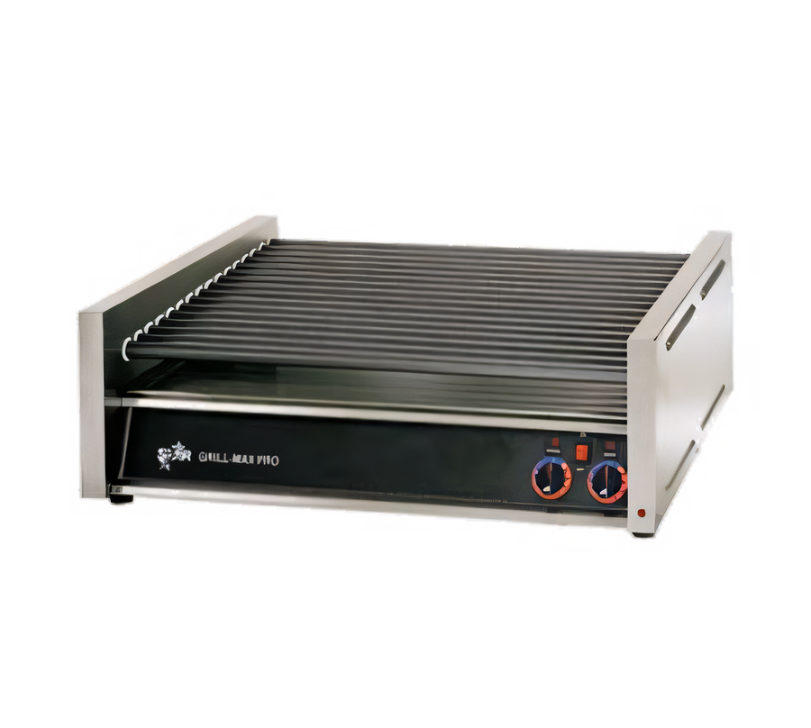 Product image #1 for Grill-Max 75SC 75-Hot-Dog Roller Grill with Duratec Non-Stick Rollers, Analog Controls, Stadium Seating, Stainless Steel