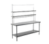 Thumbnail image #1 for Eagle Group Budget Series Spec-Master B Stainless Steel Work Table with Flex-Master Overshelf Kit, 48W x 30D x 35-1/8H