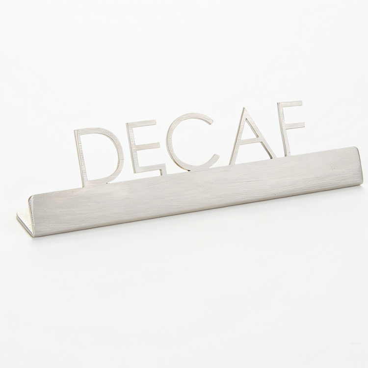 Product image #1 for American Metalcraft Decaf Stainless Steel Tabletop Sign