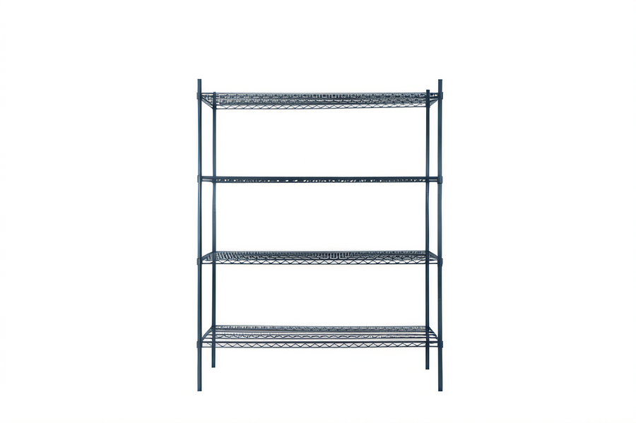 Product image #1 for Mixrite 36-Inch W x 18-Inch D 4-Shelf Epoxy Wire Shelving Unit with 74-Inch Posts, Slate Gray
