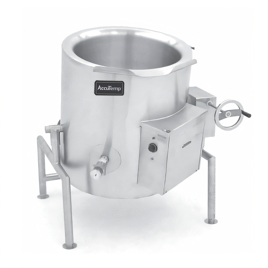 Product image #1 for AccuTemp Edge Series Electric Self-Contained Tilting Floor-Mounted Steam Kettle, 20 Gallon, 2/3 Jacketed