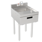 Thumbnail image #1 for Krowne Silver Series 18-18ST Freestanding Underbar Hand Sink, 18-Inch Wide 304 Stainless Steel, 4-Inch Faucet, 3-Inch Backsplash