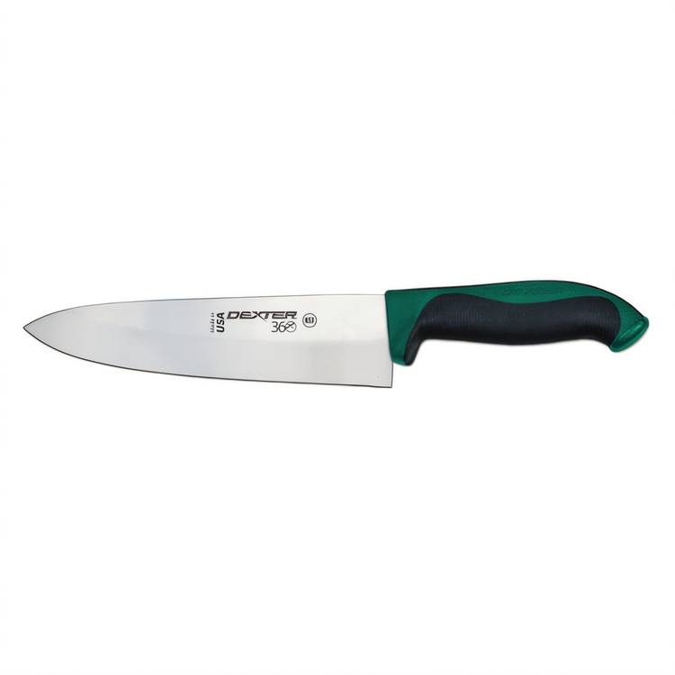 Product image #1 for Dexter® 360™ 8-Inch Stamped Straight-Edge Cook's Knife with Green Handle