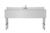 Thumbnail image #1 for KoolMore 60-Inch Commercial 3-Compartment Underbar Sink with Dual Drainboards and 3-Inch Backsplash
