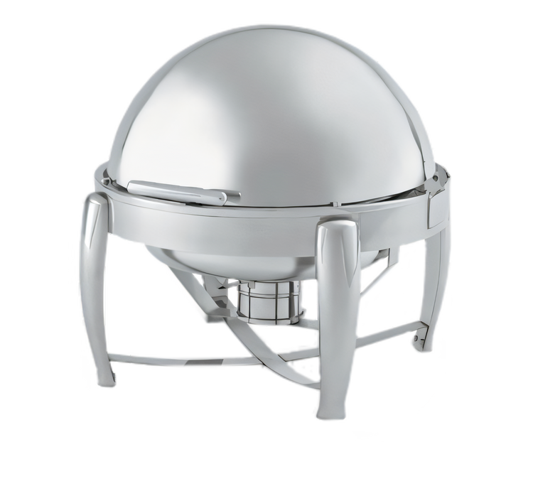 Product image #1 for Vollrath D-Lux 6 Qt Round Roll Top Chafer with Food Pan and Fuel Holders