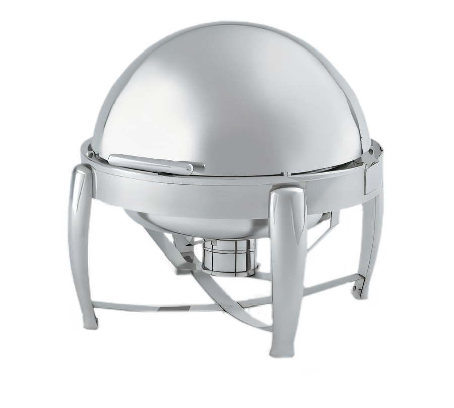 Product image #1 for Vollrath D-Lux 6 Qt Round Roll Top Chafer with Food Pan and Fuel Holders
