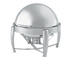 Thumbnail image #1 for Vollrath D-Lux 6 Qt Round Roll Top Chafer with Food Pan and Fuel Holders