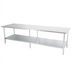 Thumbnail image #1 for 108-Inch Stainless Steel Work Table with Adjustable Galvanized Undershelf