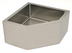 Thumbnail image #1 for Eagle Corner Floor-Mounted Mop Sink with Flush Edge, Full Skirt, 21 x 21 x 8-Inch Fabricated Bowl, 304 Stainless Steel