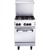 Thumbnail image #1 for Vulcan Endurance 24-Inch 4-Burner Gas Restaurant Range with Standard Oven and Backriser Hi-Shelf