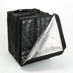 Thumbnail image #1 for American Metalcraft Deluxe BLB1926 Black Pizza Delivery Bag with Rack, Holds Up to 10 Pizza Boxes, 19 x 19 x 27 Inches