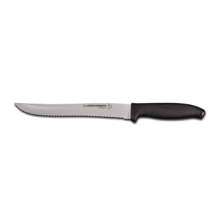 Product image #1 for Dexter Russell SofGrip 8-Inch Scalloped Utility Slicer with Black Soft-Rubber Grip Handle