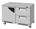 Thumbnail image #1 for Turbo Air Super Deluxe Series 48-1/4-Inch Two-Section Undercounter Refrigerator with 1 Door and 2 Drawers, Front Breathing, 11.1 Cu. Ft.