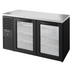 Thumbnail image #1 for True 60-Inch Two-Section Refrigerated Back Bar Cooler with Glass Doors and Stainless Steel Top