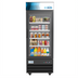 Thumbnail image #1 for KoolMore One-Section Glass Door Merchandiser Refrigerator, 23 Cu. Ft., Bottom-Mount, Black