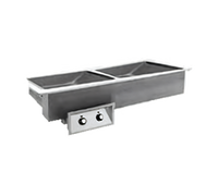 Randell Custom & Serving 2-Pan Drop-In Electric Wet-Operation Hot Food Well with Drains and Thermostatic Controls