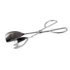 Thumbnail image #1 for Winco ST-105SF 10-1/2 Inch Stainless Steel Salad Tongs, Spatula/Fork Scissor Style, Mirror Finish Case of 96
