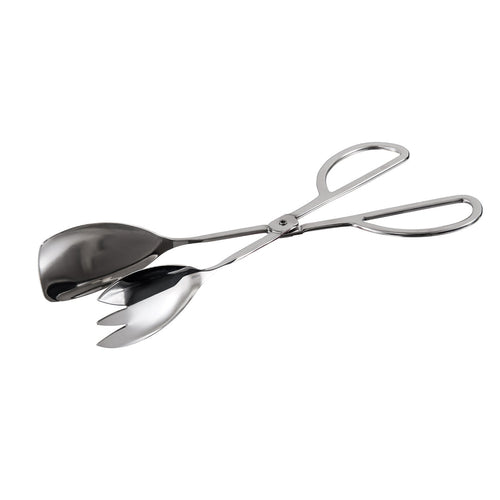Product image #1 for Winco 10-1/2 Inch Stainless Steel Salad Tongs, Spatula/Fork Scissor Style, Mirror Finish
