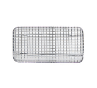 Chrome Plated Footed Wire Pan Grate for Third-Size Steam Pans, 5 x 10-1/2 Inches