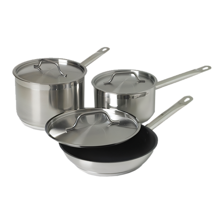 Product image #1 for Vollrath Optio 6-Piece Stainless Steel Clad Induction-Ready Cookware Set