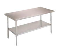 John Boos Stallion 60-Inch x 30-Inch Budget Stainless Steel Top Work Table with Adjustable Undershelf