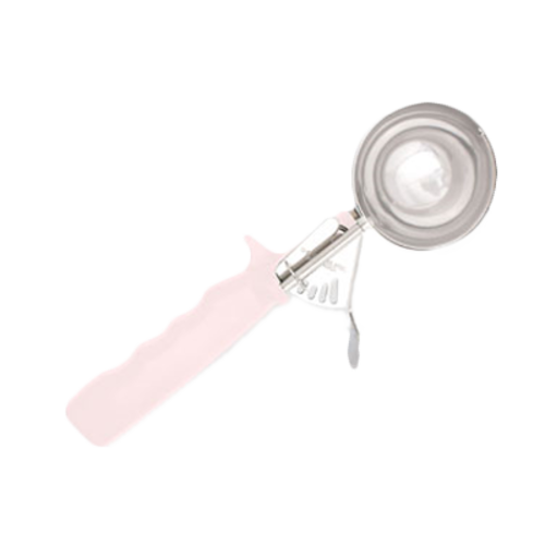 Product image #1 for Crestware #8 Deluxe Thumb Press Disher, 4 - 5 oz, 18/8 Stainless Steel, Gray Handle