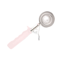Crestware #8 Deluxe Thumb Press Disher, 4 - 5 oz, 18/8 Stainless Steel, Gray Handle