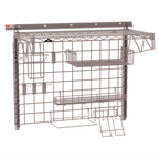 Thumbnail image #1 for Metro SmartWall SW-1836K4-30-PIZZA 40-Inch Wall-Mounted Pizza Prep Shelving Starter Kit, Metroseal Gray
