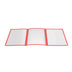 Thumbnail image #1 for Winco PMCT-9R Triple Fold Red Plastic Menu Cover for 8-1/2 x 11-Inch Inserts