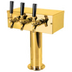 Thumbnail image #1 for Micro Matic T Style 3-Faucet Countertop Glycol-Cooled Draft Beer Tower with PVD Brass Finish
