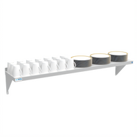 KoolMore 60-Inch x 12-Inch 18-Gauge Stainless Steel Heavy-Duty Wall Shelf with 1.5-Inch Backsplash