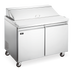 Thumbnail image #1 for Omcan USA Mega Top 2-Section Refrigerated Sandwich/Salad Prep Table, 36.2-Inch, Rear-Mount Self-Contained, 15-Pan Capacity