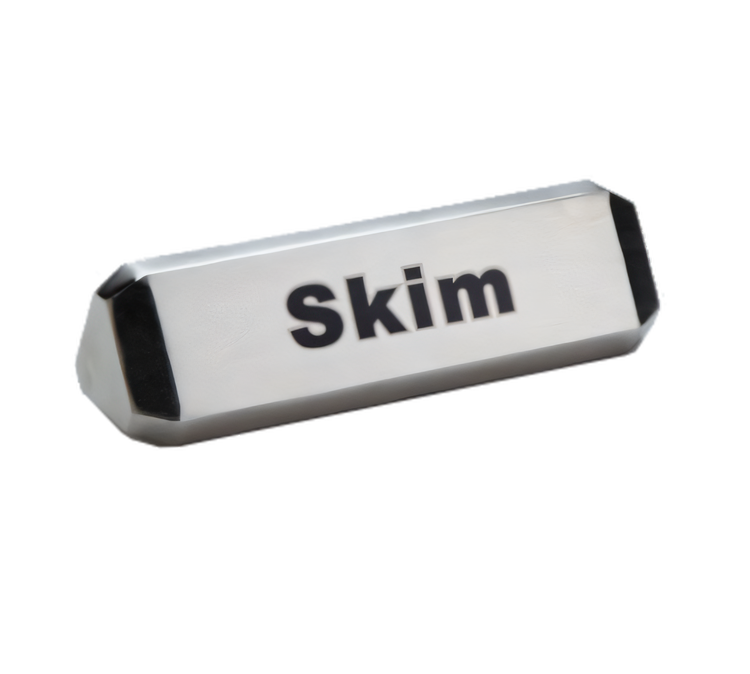 Product image #1 for Triangular 3-Sided Stainless Steel Beverage Sign for Milk, Cream, and Skim