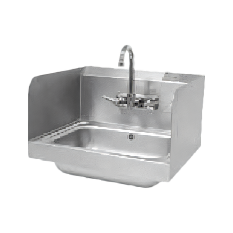 Product image #1 for Advance Tabco Welded Double-Sided Hand Sink Side Splash Guard, 12" High, 16 Gauge Stainless Steel