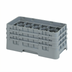 Thumbnail image #2 for Cambro Camrack Half-Size 17-Compartment Soft Gray Glass Rack with 3 Extenders