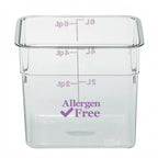 Thumbnail image #1 for Cambro CamSquare® 6SFSCW441 Square Polycarbonate Food Storage Container, 6 qt, Clear, Container Only Case of 6