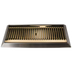 Thumbnail image #1 for Surface Mount Stainless Steel Drip Tray Trough with Louvered PVD Brass Screen, 16 x 6-1/2 Inch