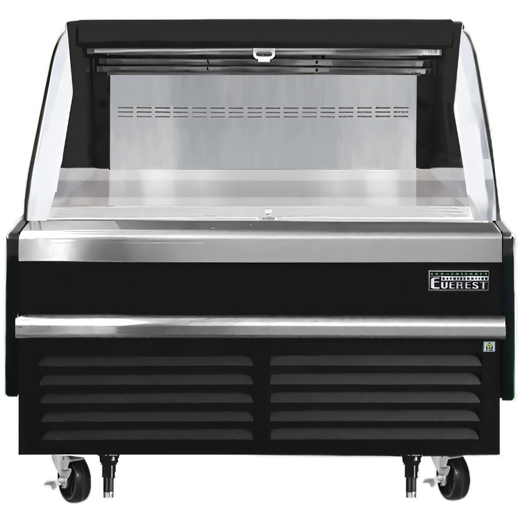 Product image #1 for Everest Refrigeration 48-Inch Horizontal Open Display Merchandiser, Self-Contained Bottom Mount, Black