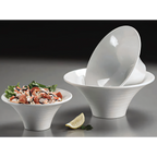 Thumbnail image #1 for American Metalcraft Endurance FLRB95 54 oz Flared Round White Melamine Serving Bowl, 9-1/2 in Diameter Case of 24