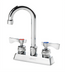 Thumbnail image #1 for 4-Inch Center Deck Mount Manual Faucet with 3-1/2-Inch Gooseneck Spout and Wristblade Handles