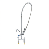 T&S Brass EasyInstall Deck-Mount Pre-Rinse Unit with 12-Inch Swing Nozzle, Add-On Faucet, and 54-Inch Hose