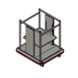 Thumbnail image #1 for Open Mobile Single-Stack Glass Rack Dispenser Cart for 20 x 20 Racks