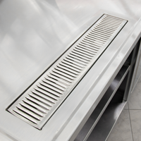 John Boos Weld-In Stainless Steel Urn Trough with Removable Grate, 18 Inch x 4-3/4 Inch