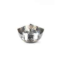 Hammered Stainless Steel Square Snack Bowl, 9.5 oz.