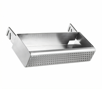 Klinger’s Trading KTI Pot Rack-Mount Condiment and Spice Rack, 18-1/2 x 10-1/16 Inches, 304 Stainless Steel