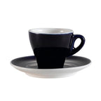 Thumbnail image #1 for CAC China E-3-CBU Porcelain 3-1/2 oz Coffee Cup and Round Saucer Set, Cobalt Blue/Super White Case of 48