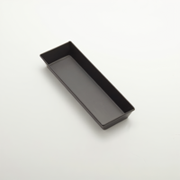 American Metalcraft Rectangular Hard Coat Anodized Aluminum Long Pizza Pan, 12 x 4 x 1 5/8 Inch