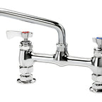 Thumbnail image #1 for Krowne Royal Series 15-808L Deck-Mount Manual Faucet, 8-Inch Centers, 8-Inch Swing Spout, Ceramic Valve, Low Lead