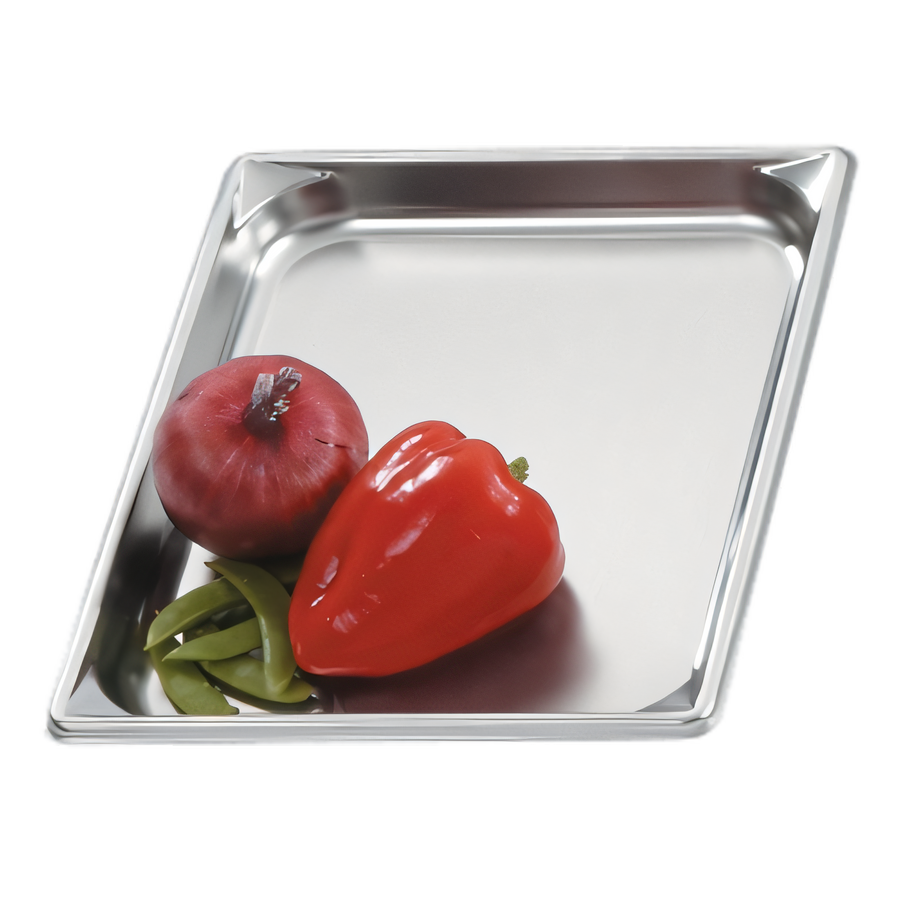 Product image #1 for Vollrath Super Pan V 2/3 Size Solid Stainless Steel Food Pan, 1-1/4 Inch Deep, 3 Qt
